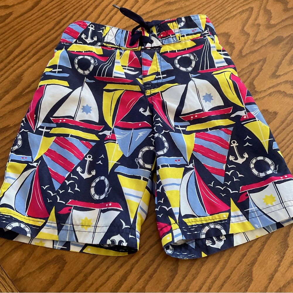 Janie & Jack Nautical Sailing Swim Trunks, Little Boys Sz 5
